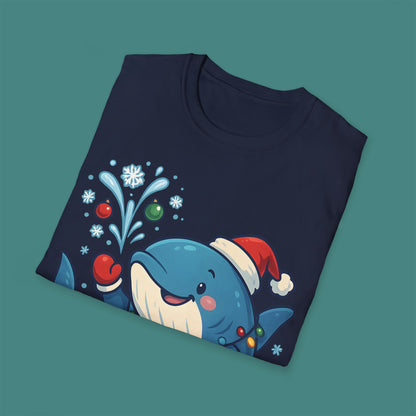 Christmas Whale Unisex T-Shirt
