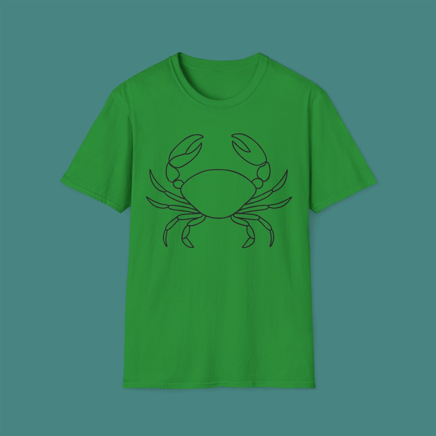 Minimalist Line Art Crab Unisex T-Shirt