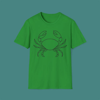 Minimalist Line Art Crab Unisex T-Shirt