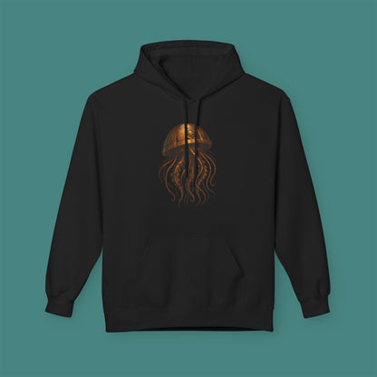 Steampunk Mechanical Jellyfish Fleece Unisex Hoodie