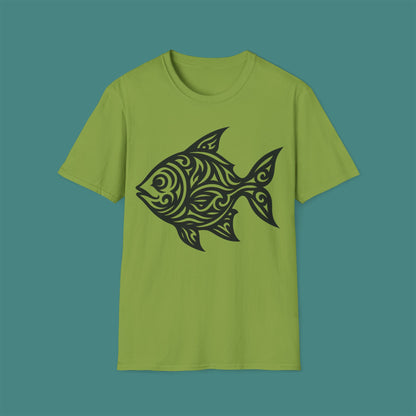Tribal Tattoo Fish Unisex T-Shirt