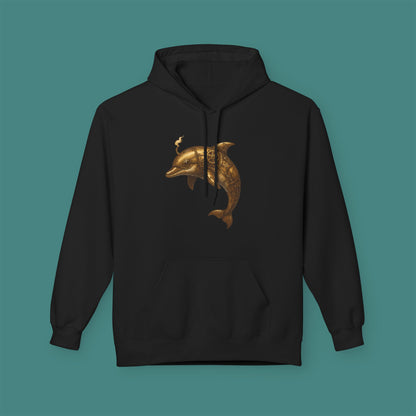 Steampunk Mechanical Dolphin Fleece Unisex Hoodie