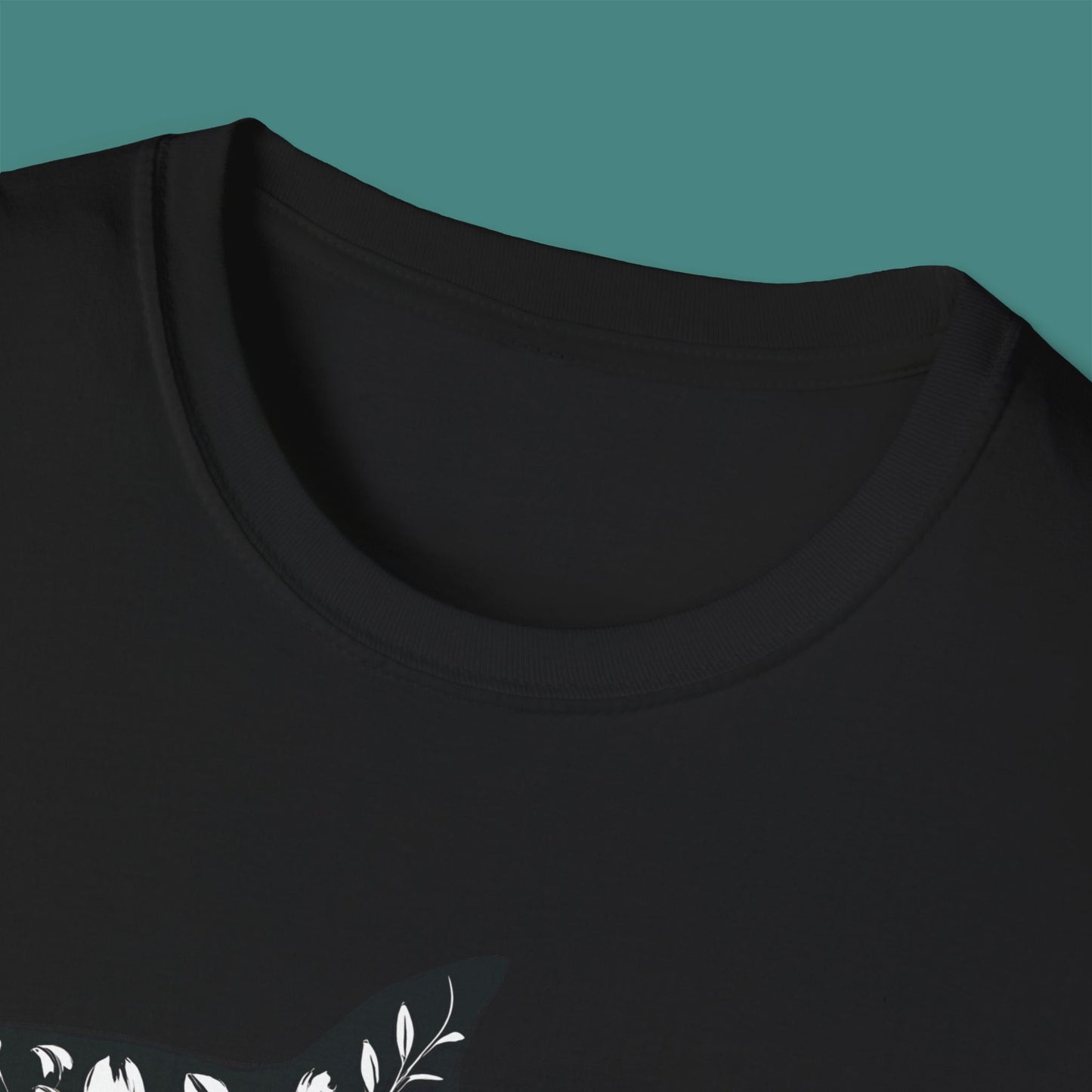 Floral Shark Silhouette Unisex T-Shirt