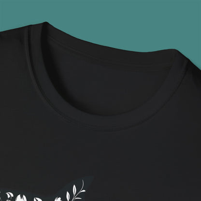 Floral Shark Silhouette Unisex T-Shirt