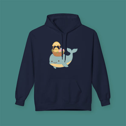 Easter Whale Fleece Unisex Hoodie