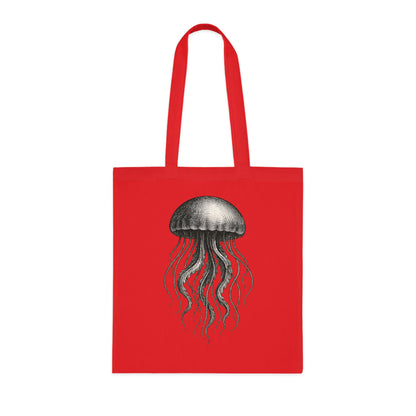 Vintage Etching Jellyfish Tote Bag