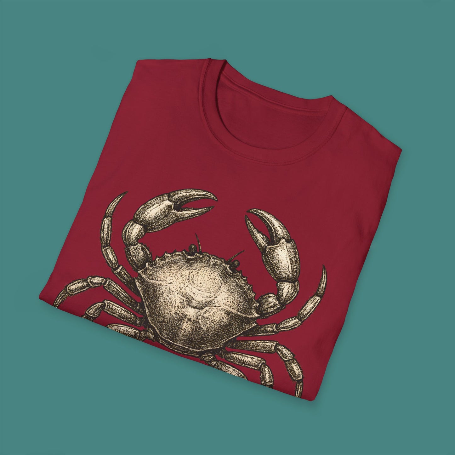 Vintage Etching Crab Unisex T-Shirt