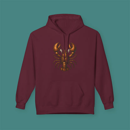 Steampunk Mechanical Lobster Fleece Unisex Hoodie