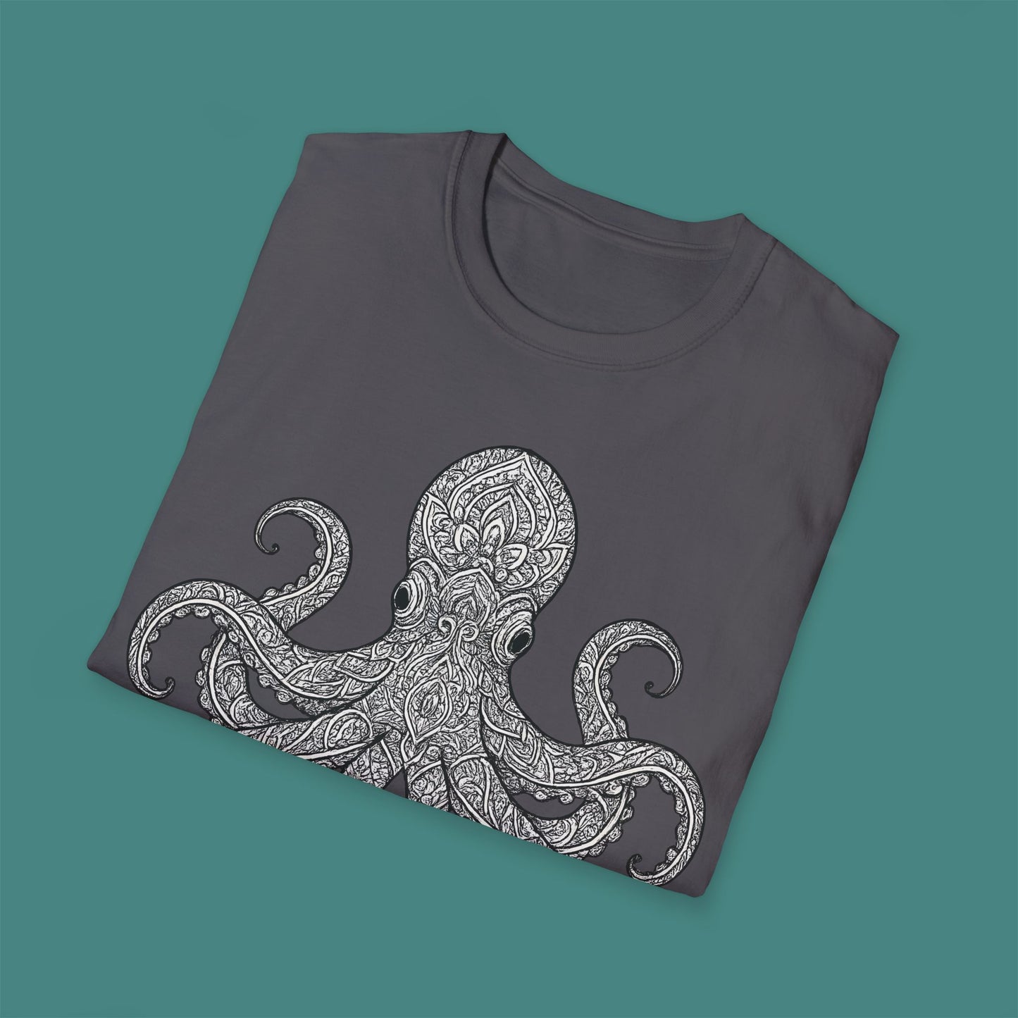 Intricate Mandala Octopus Unisex T-Shirt