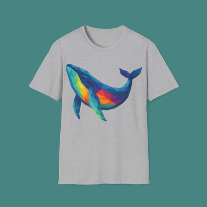 Geometric Polygon Whale Unisex T-Shirt