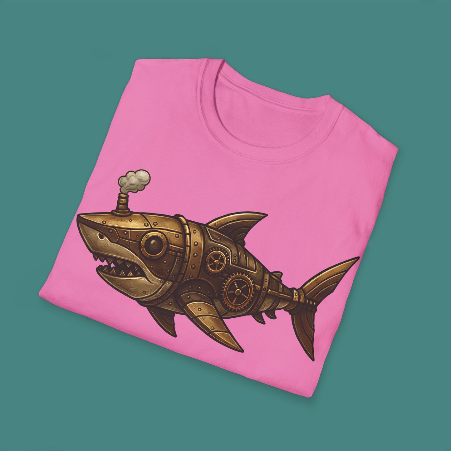 Steampunk Mechanical Shark Unisex T-Shirt