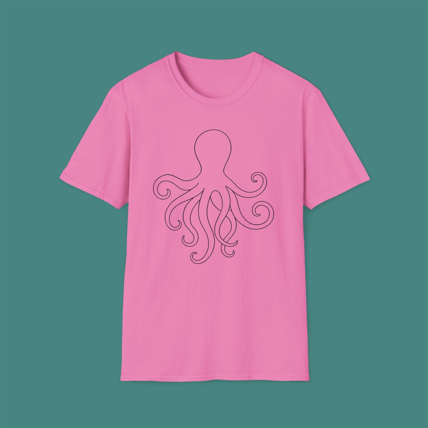Minimalist Line Art Octopus Unisex T-Shirt