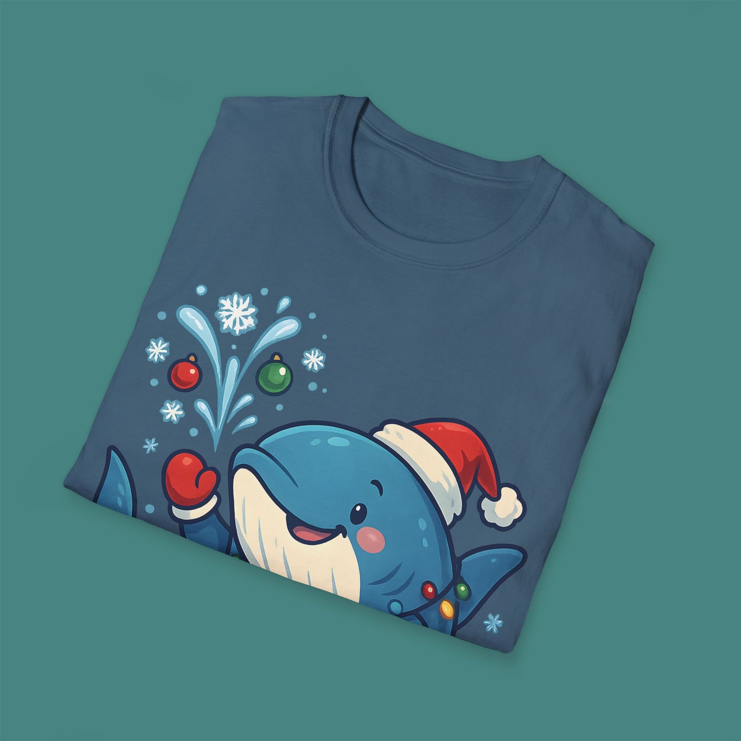 Christmas Whale Unisex T-Shirt