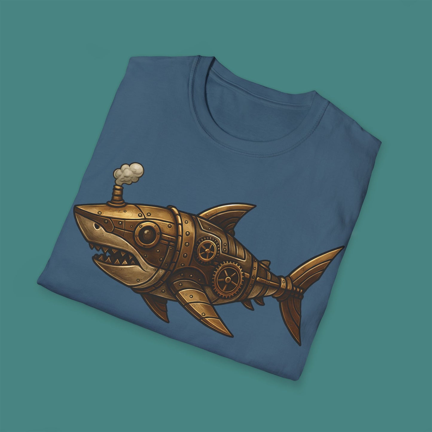Steampunk Mechanical Shark Unisex T-Shirt