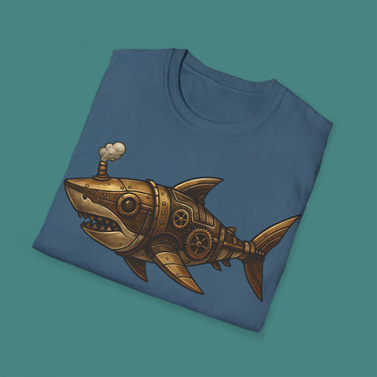 Steampunk Mechanical Shark Unisex T-Shirt