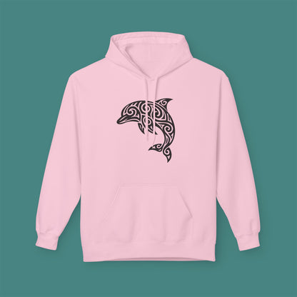 Tribal Tattoo Dolphin Fleece Unisex Hoodie