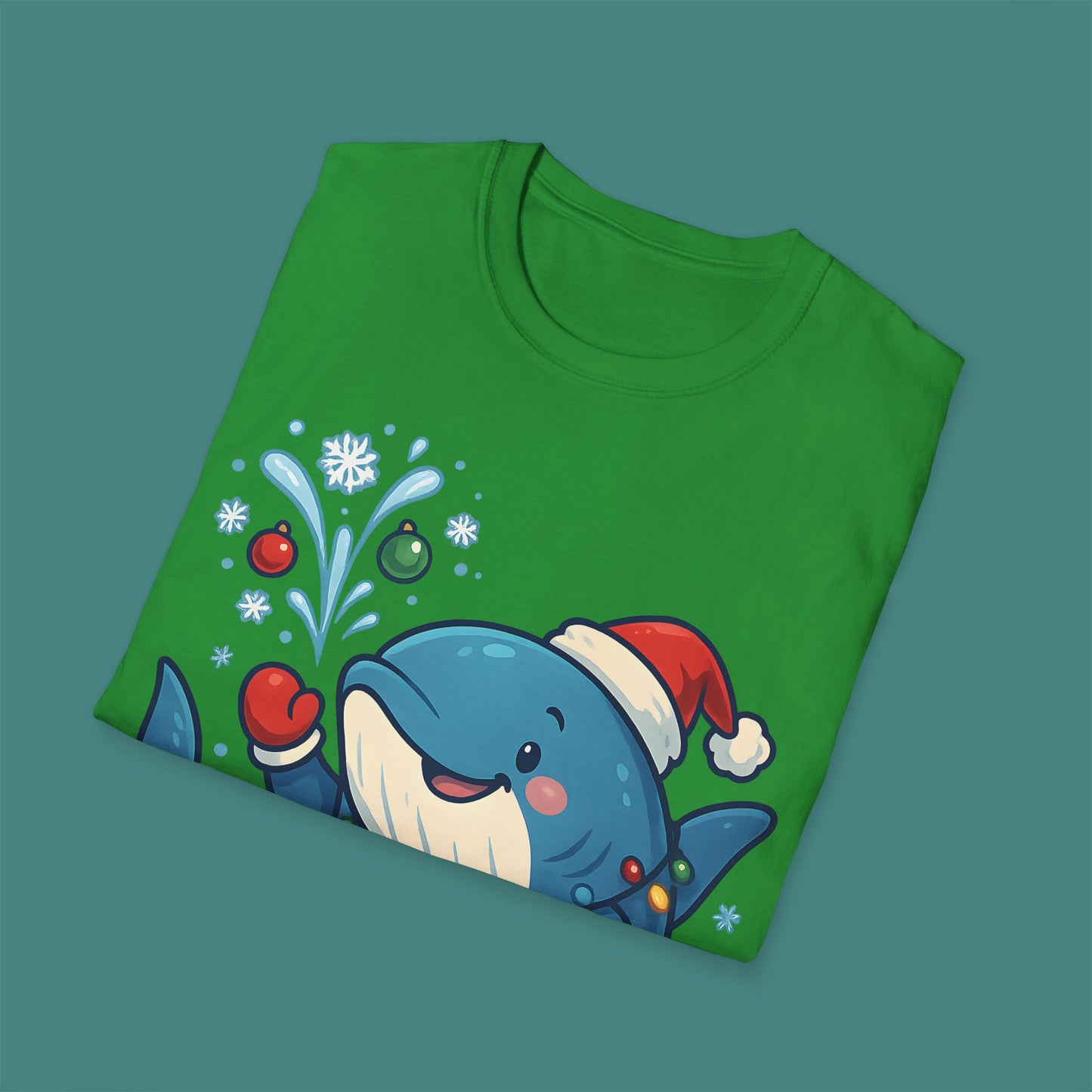 Christmas Whale Unisex T-Shirt