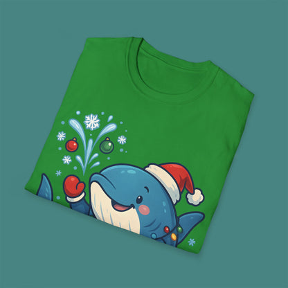 Christmas Whale Unisex T-Shirt
