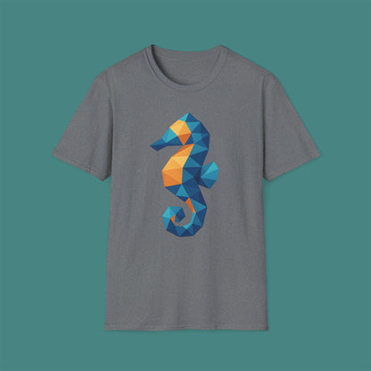 Geometric Polygon Seahorse Unisex T-Shirt