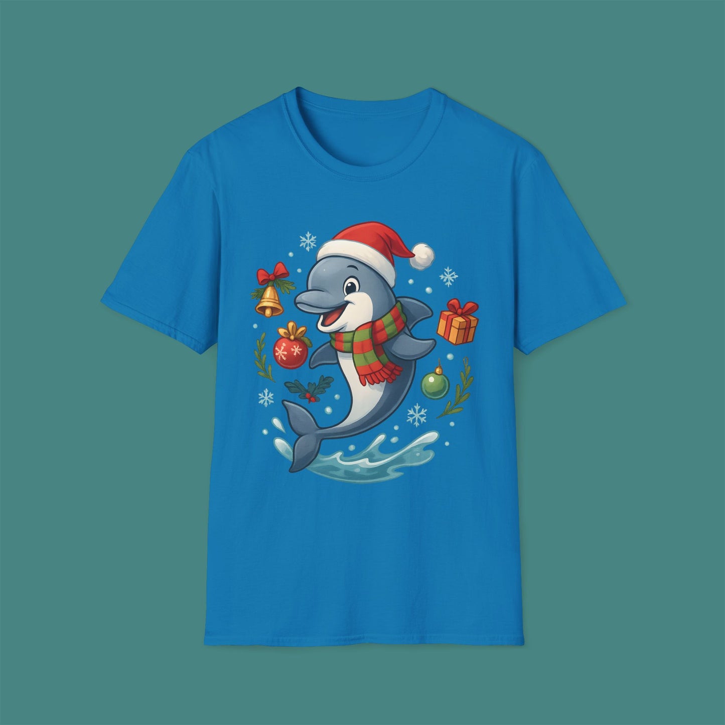Christmas Dolphin Unisex T-Shirt