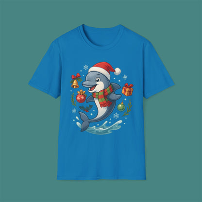 Christmas Dolphin Unisex T-Shirt