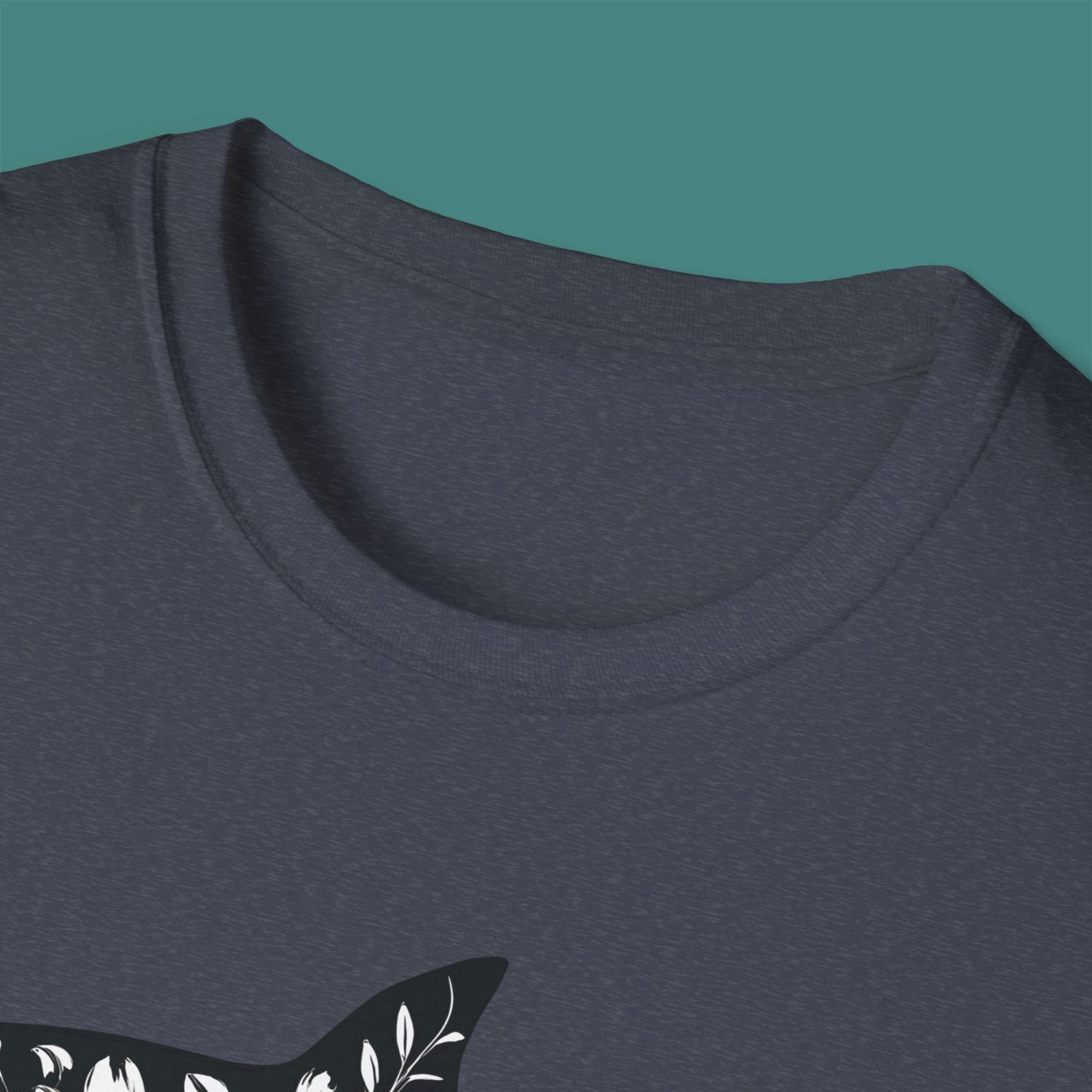 Floral Shark Silhouette Unisex T-Shirt