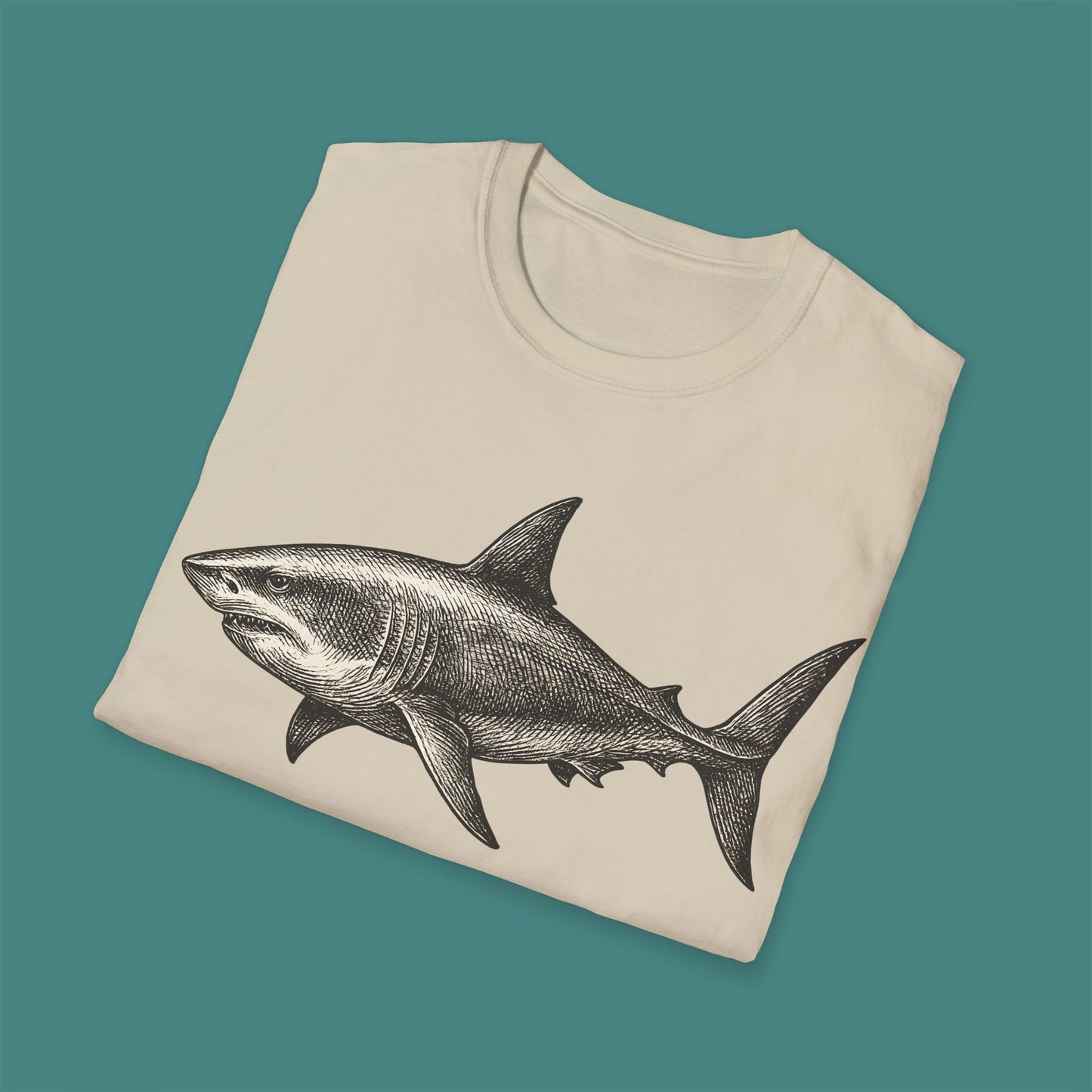 Vintage Etching Shark Unisex T-Shirt