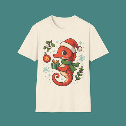 Christmas Seahorse Unisex T-Shirt