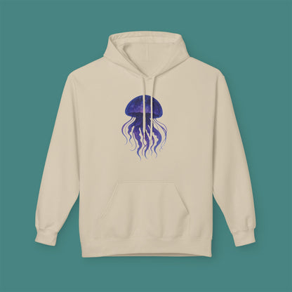 Cosmic Galaxy Jellyfish Fleece Unisex Hoodie