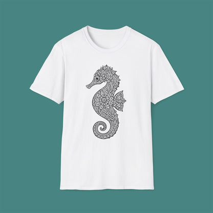 Intricate Mandala Seahorse Unisex T-Shirt