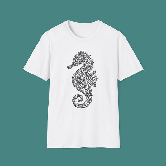 Intricate Mandala Seahorse Unisex T-Shirt