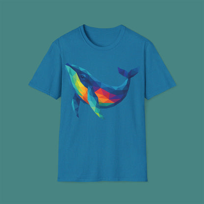 Geometric Polygon Whale Unisex T-Shirt