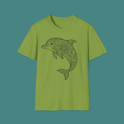 Intricate Mandala Dolphin Unisex T-Shirt