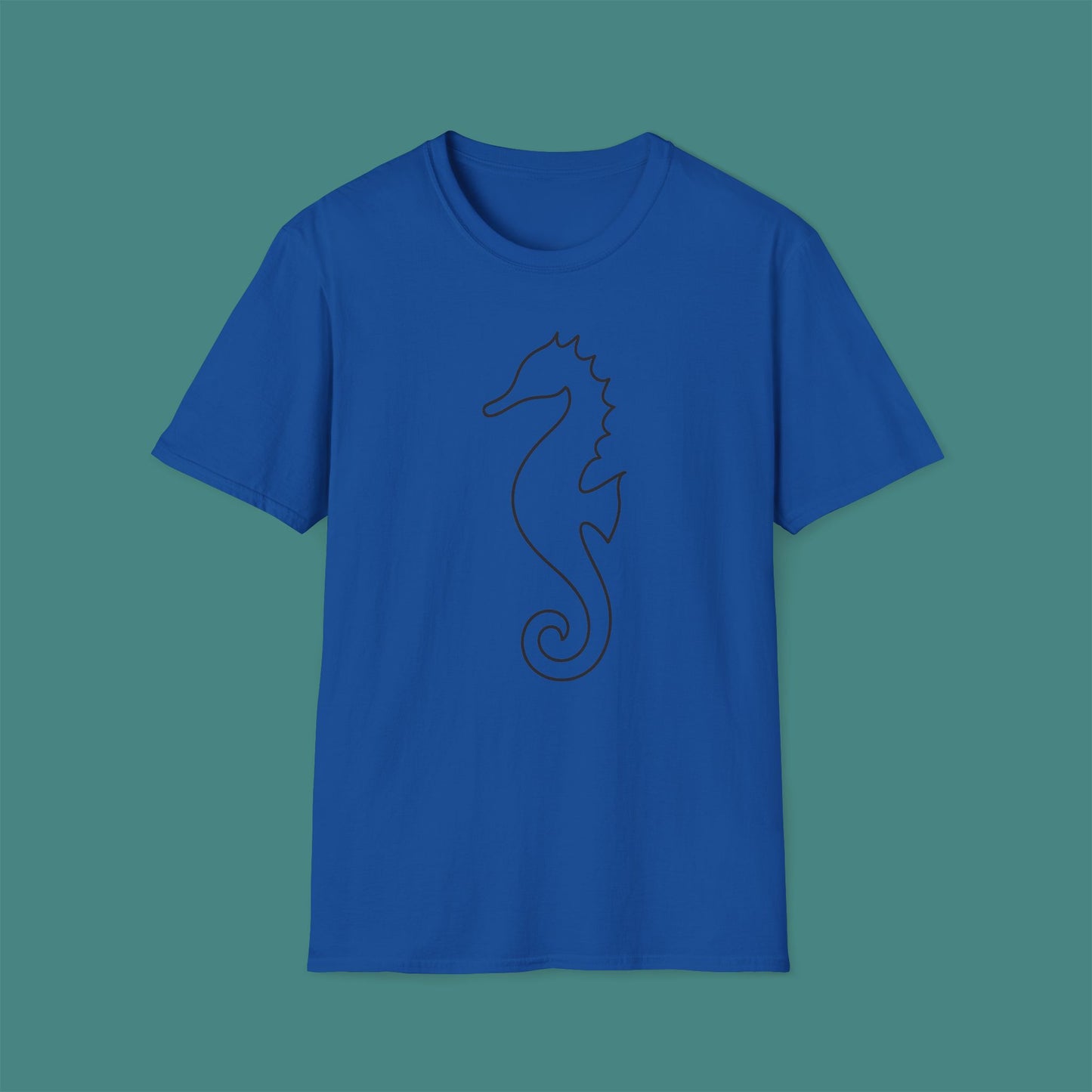 Minimalist Line Art Seahorse Unisex T-Shirt