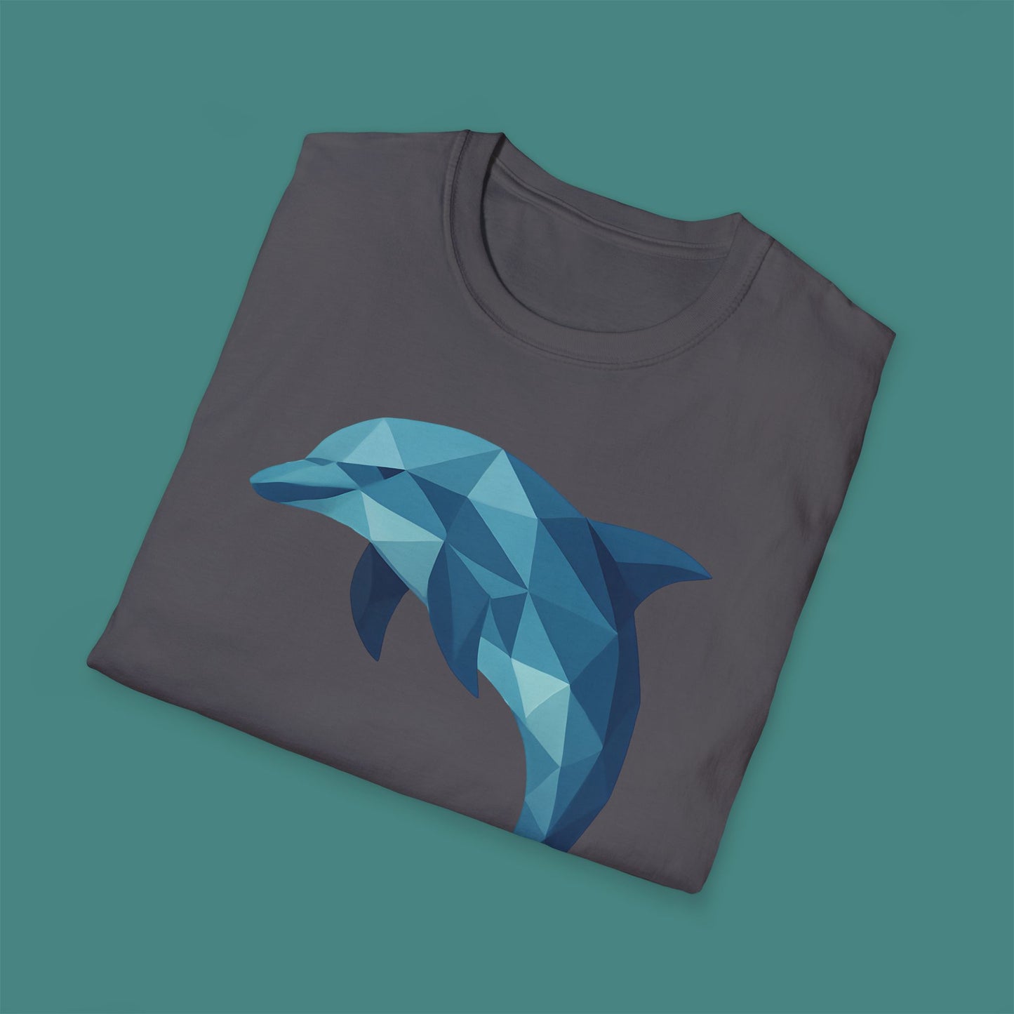 Geometric Polygon Dolphin Unisex T-Shirt