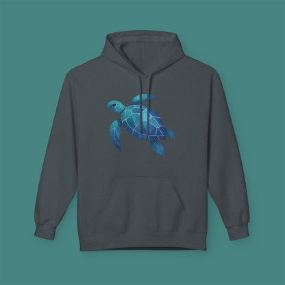 Geometric Polygon Turtle Fleece Unisex Hoodie