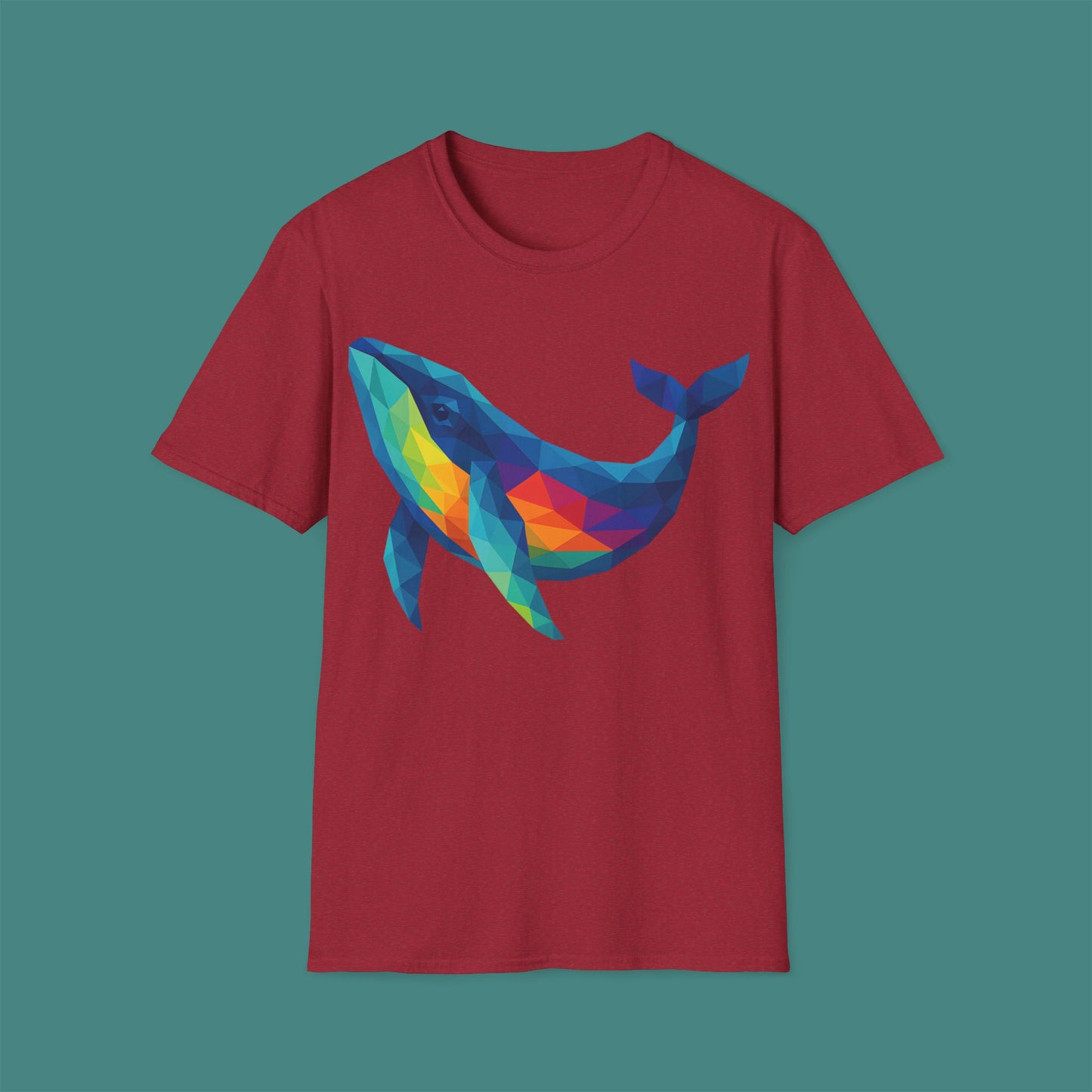 Geometric Polygon Whale Unisex T-Shirt