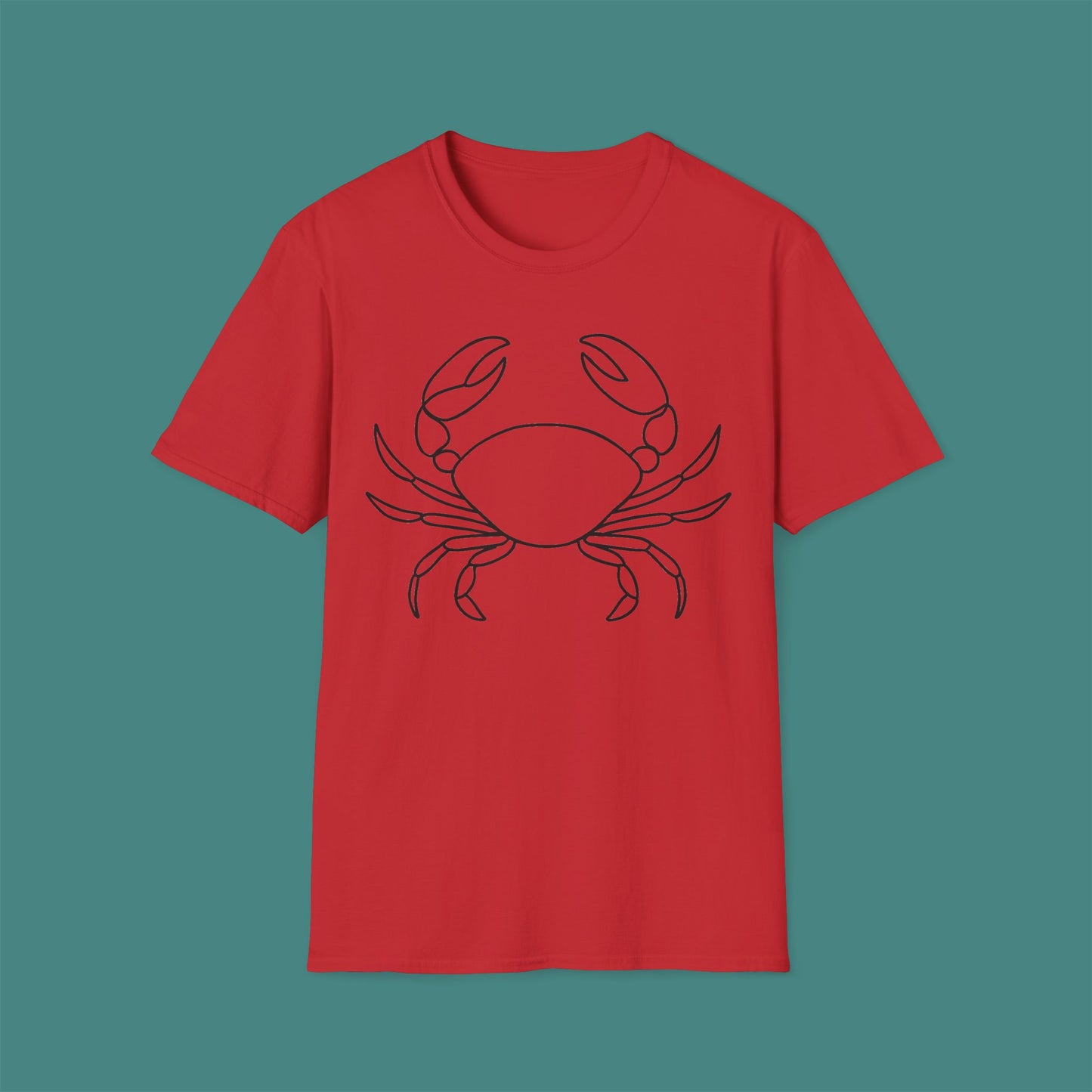 Minimalist Line Art Crab Unisex T-Shirt