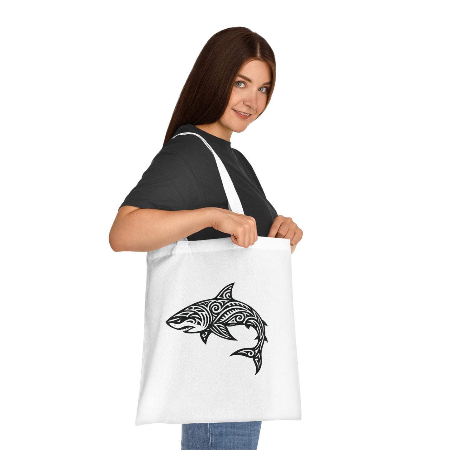 Tribal Tattoo Shark Tote Bag