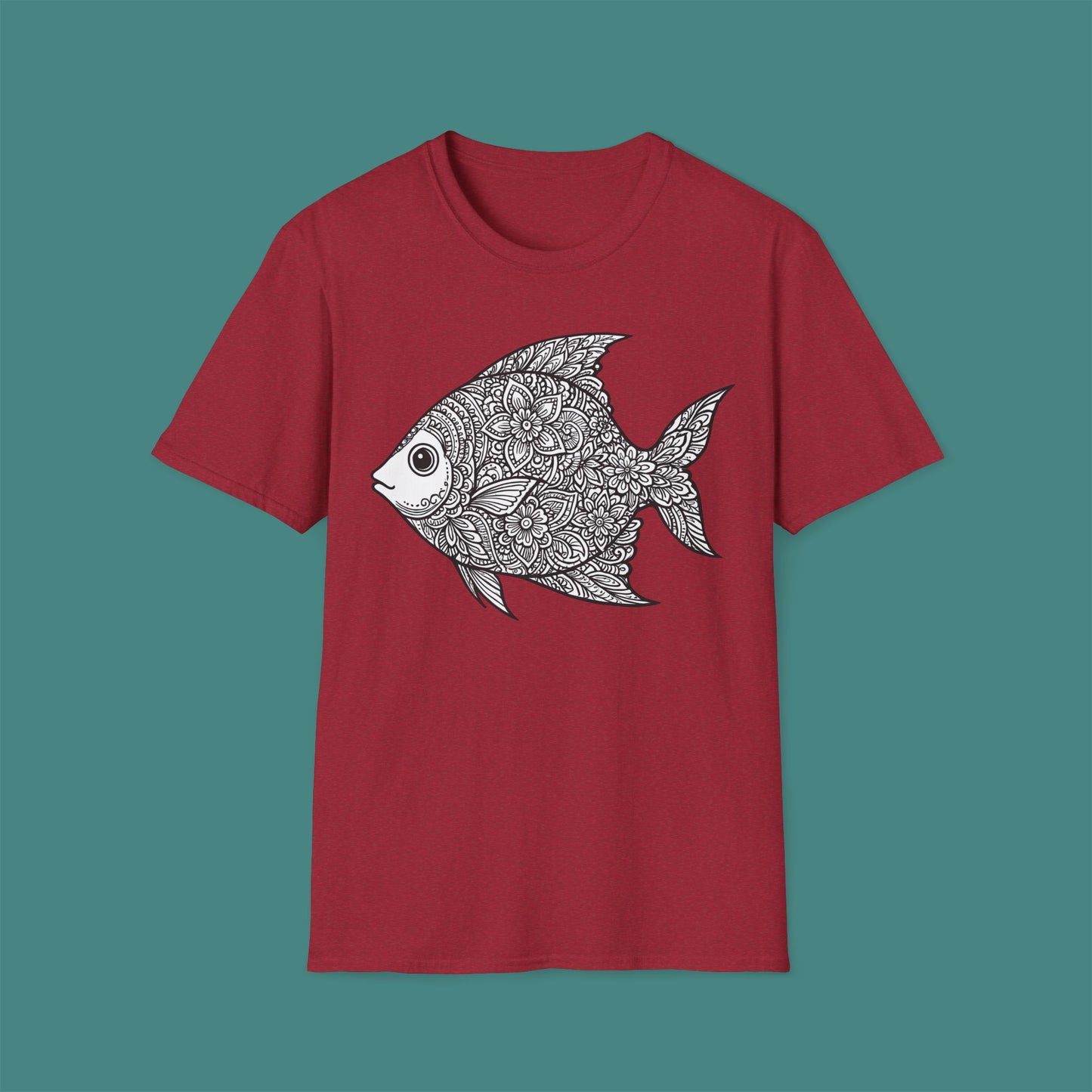 Intricate Mandala Fish Unisex T-Shirt