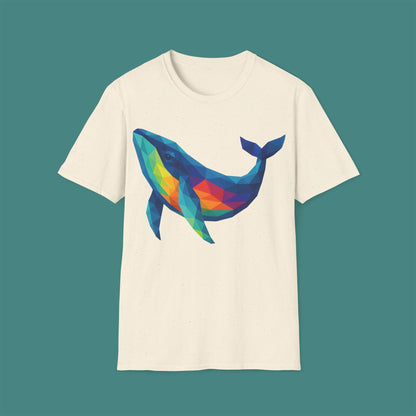 Geometric Polygon Whale Unisex T-Shirt