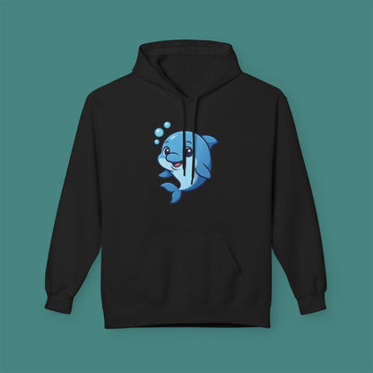 Cartoon Cute Dolphin Fleece Unisex Hoodie