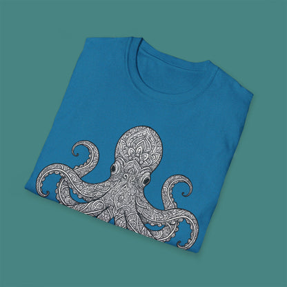 Intricate Mandala Octopus Unisex T-Shirt