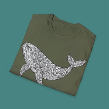 Intricate Mandala Whale Unisex T-Shirt