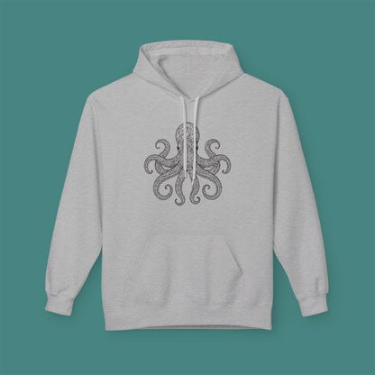 Intricate Mandala Octopus Fleece Unisex Hoodie