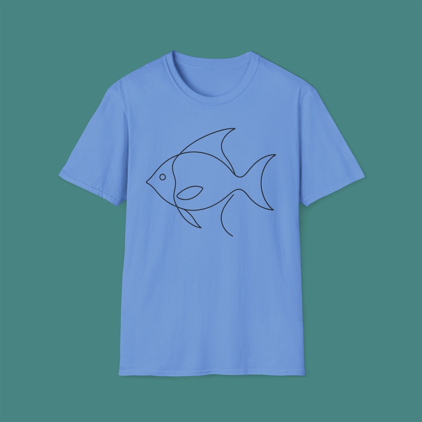 Minimalist Line Art Fish Unisex T-Shirt