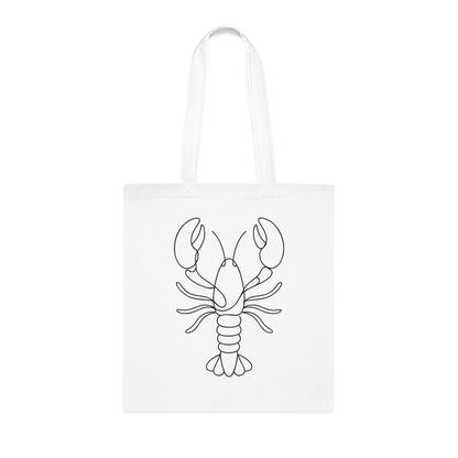 Minimalist Line Art Lobster Tote Bag