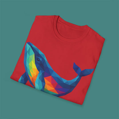 Geometric Polygon Whale Unisex T-Shirt