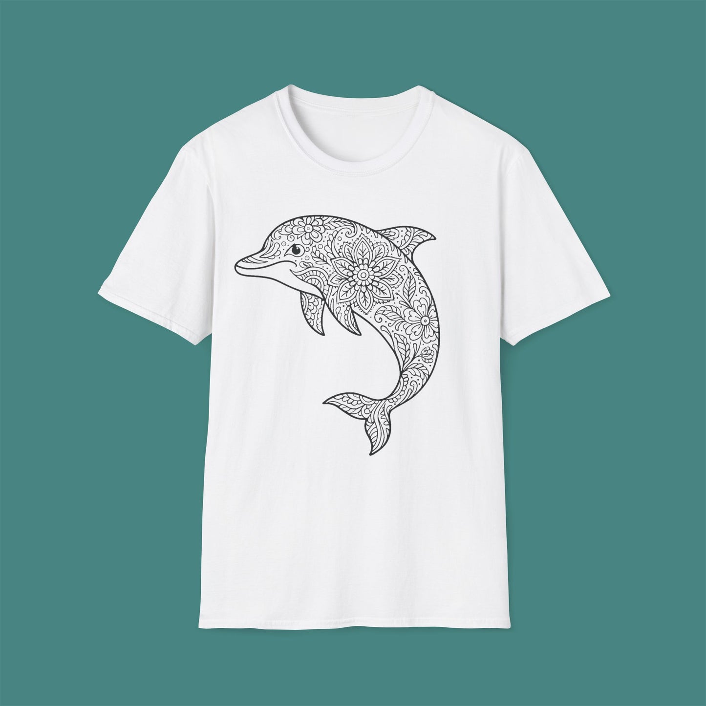 Intricate Mandala Dolphin Unisex T-Shirt