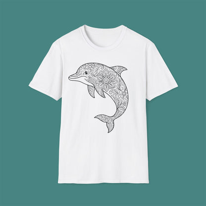 Intricate Mandala Dolphin Unisex T-Shirt